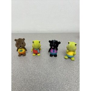 Lil Woodzeez Bobbleez Lot Of 4, Tab & Terri Turtle Figures(no Hats) Skunk,  Bear